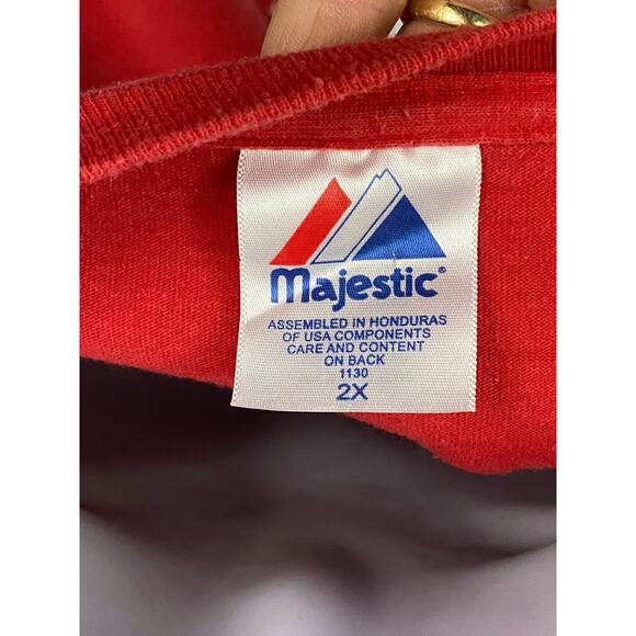 Vintage Cincinnati Reds Majestic Freel T-Shirt  2XL Men's Logo Short Sleeve - Picture 5 of 10
